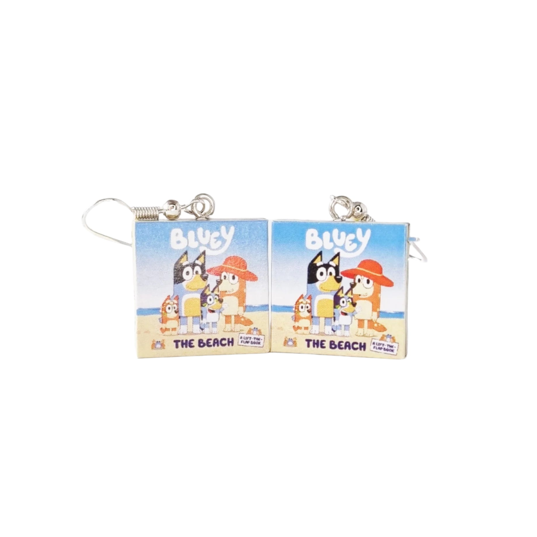 Bluey book earrings