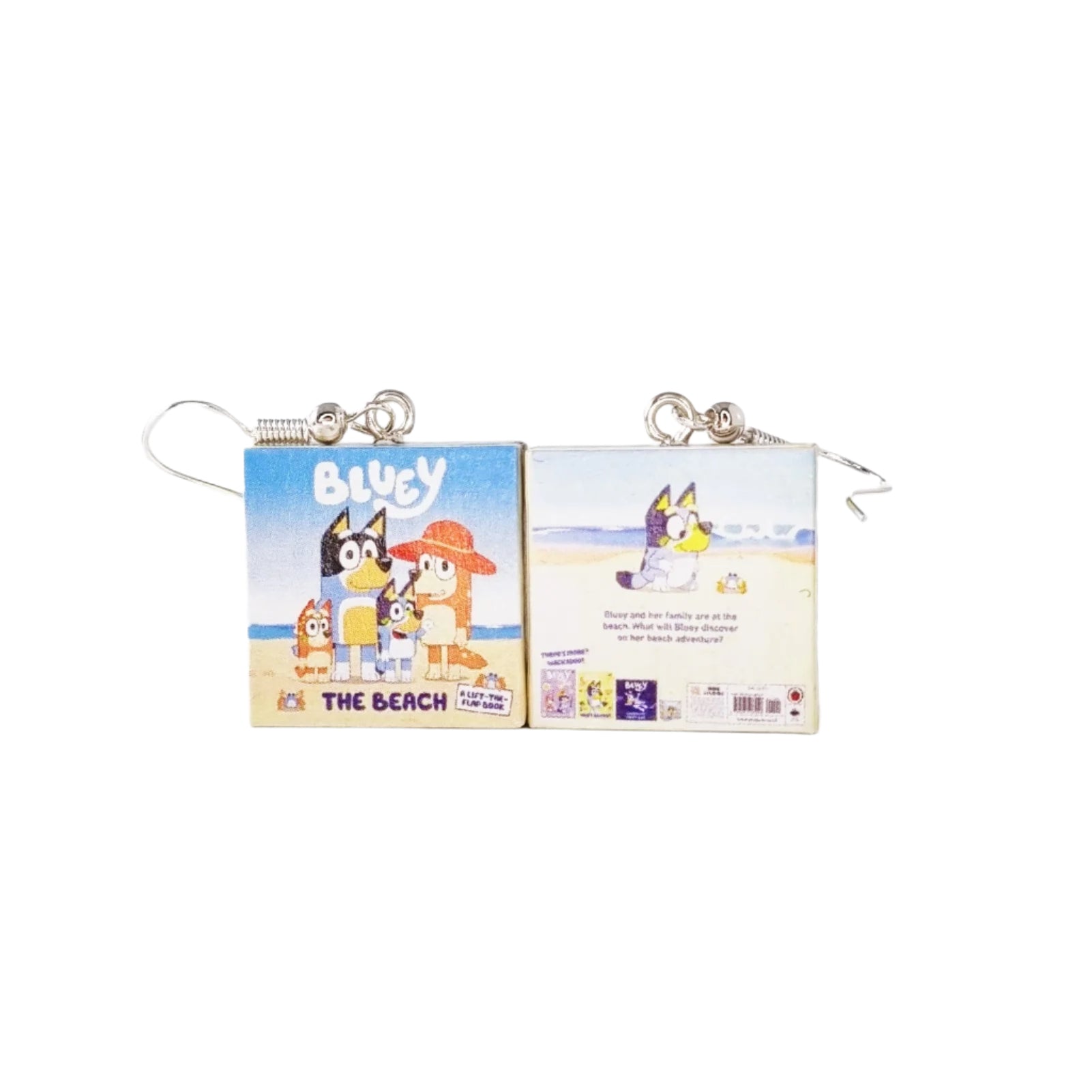 Bluey book earrings