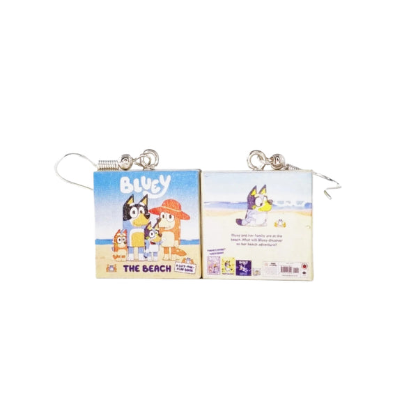 Bluey book earrings