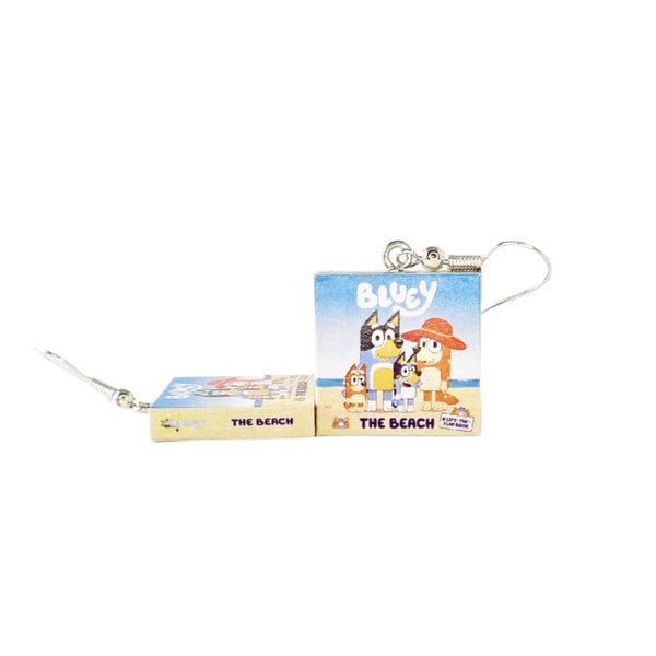 Bluey book earrings