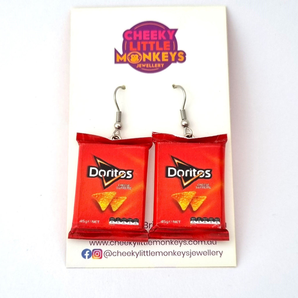Doritos Cheese Supreme earrings