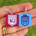 NRL State of Origin earrings