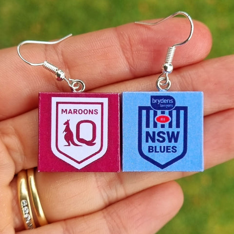NRL State of Origin earrings