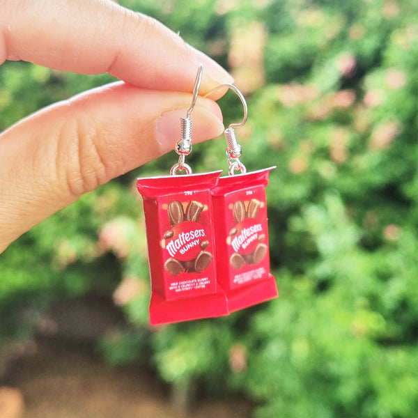 Maltesers Bunny earrings