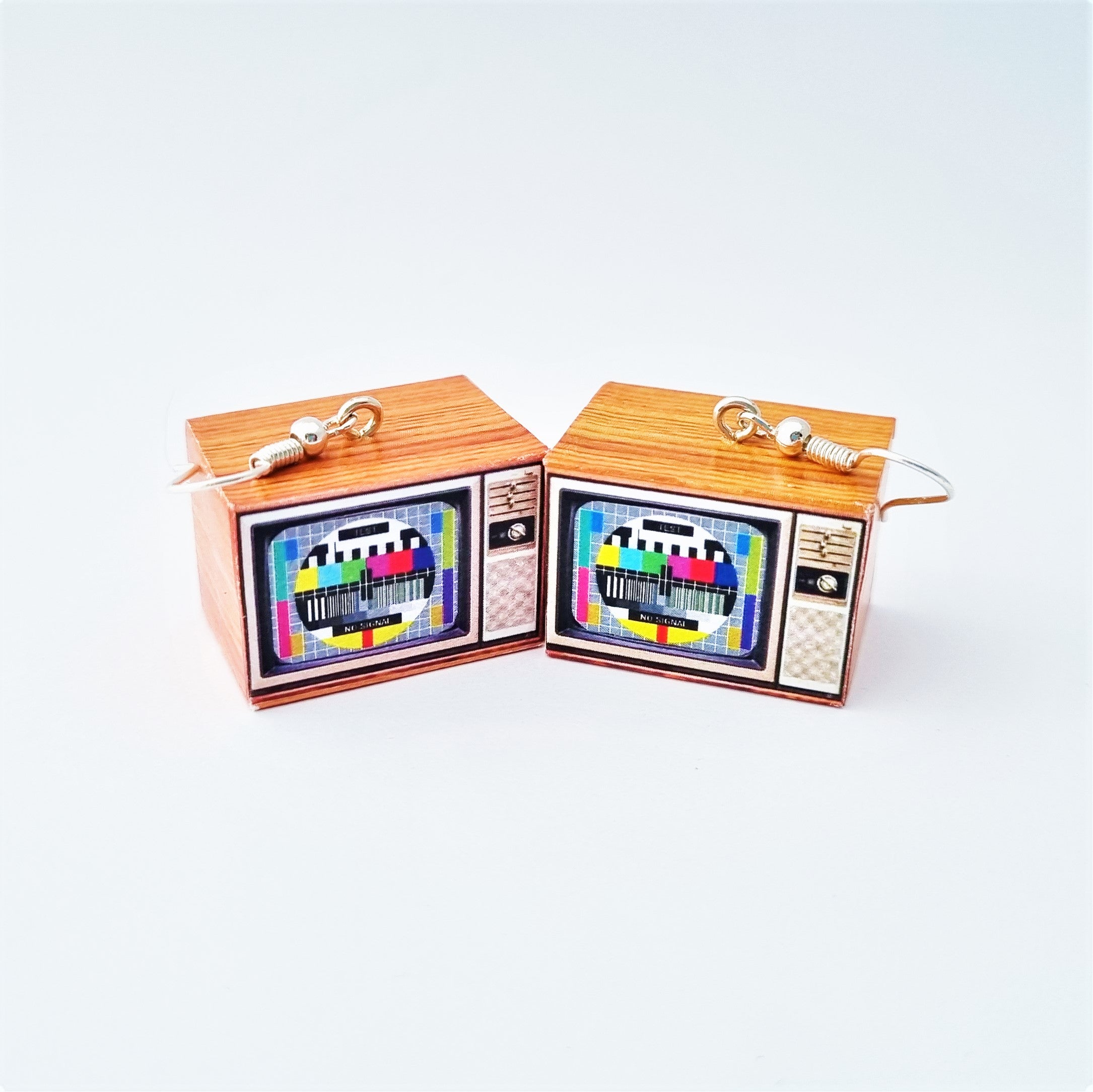 Retro TV earrings