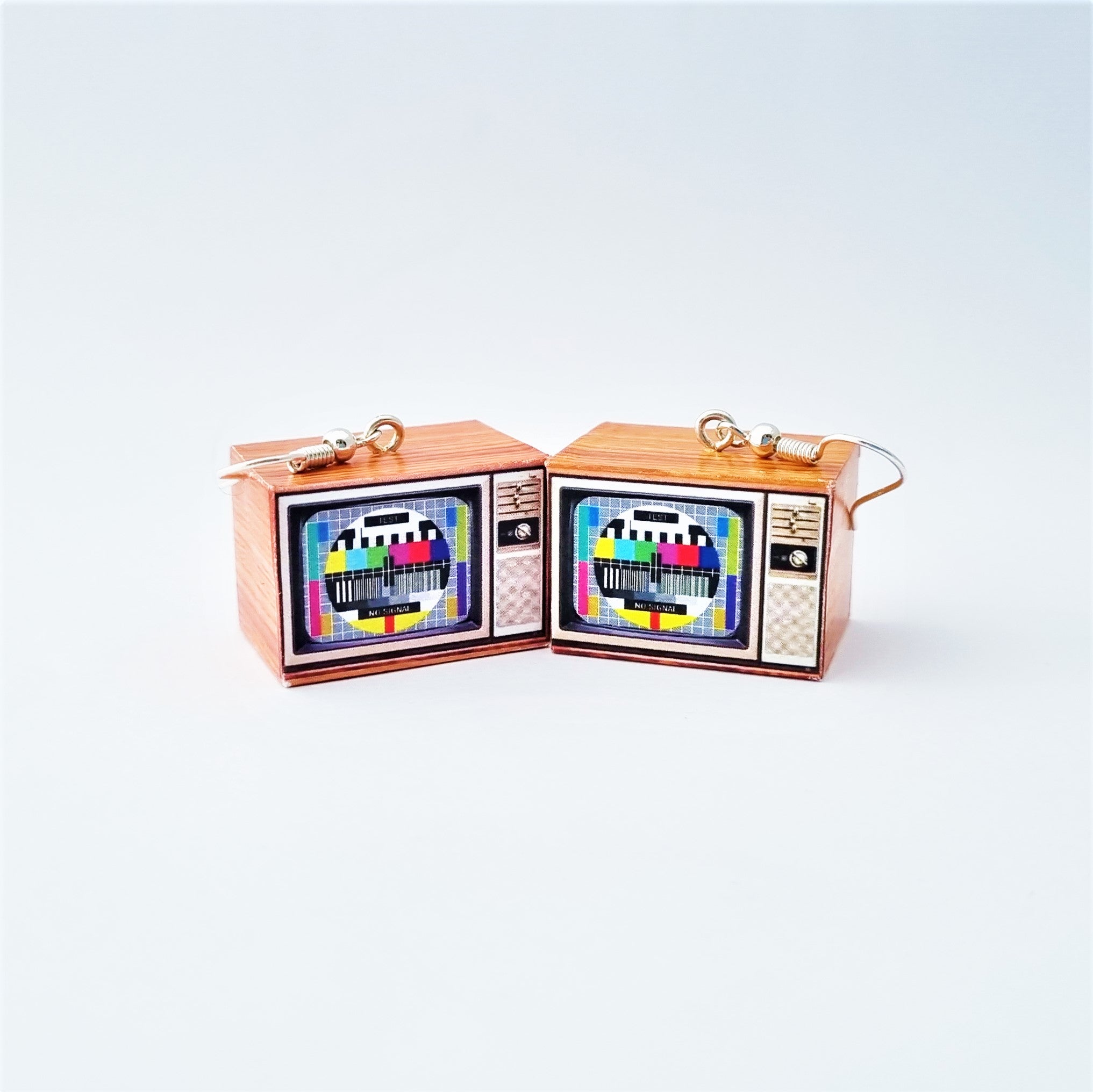 Retro TV earrings