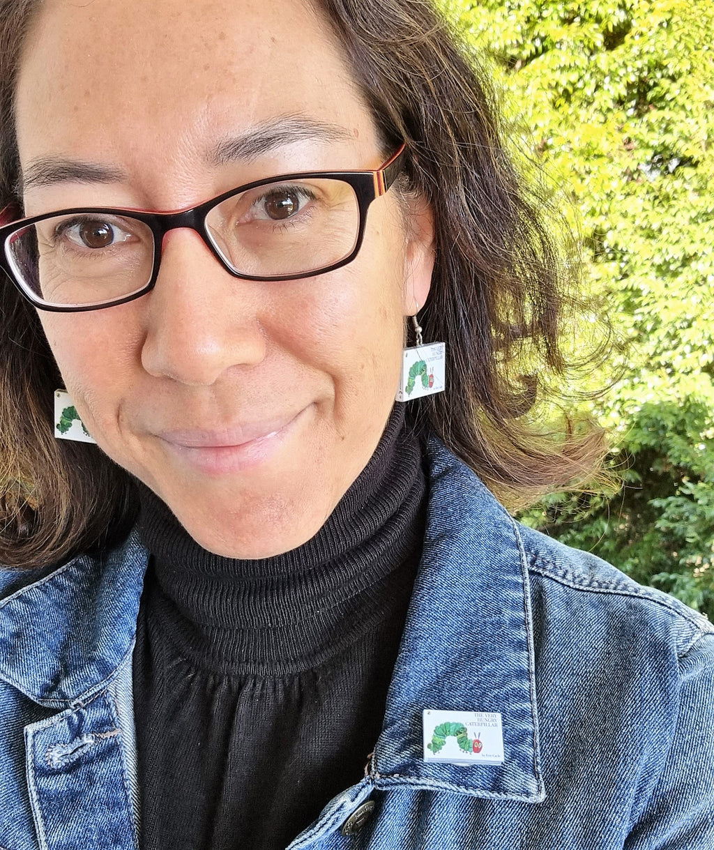 The Very Hungry Caterpillar book brooch