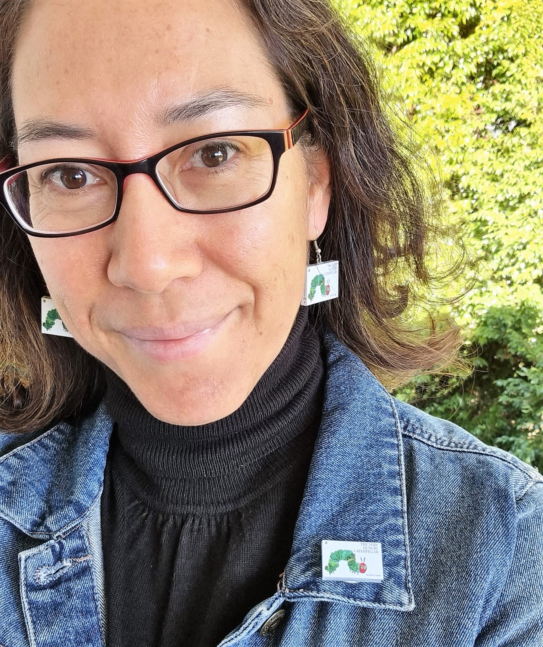 The Very Hungry Caterpillar book brooch