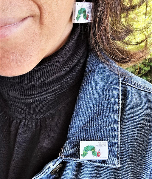 The Very Hungry Caterpillar book brooch