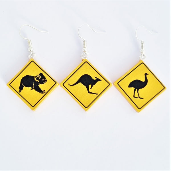"Only in Australia" Roadsigns earrings