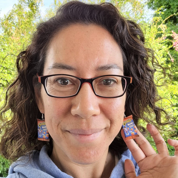 Cheetos earrings