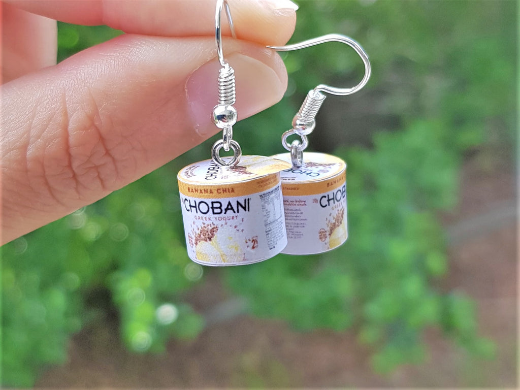 Chobani Yoghurt earrings