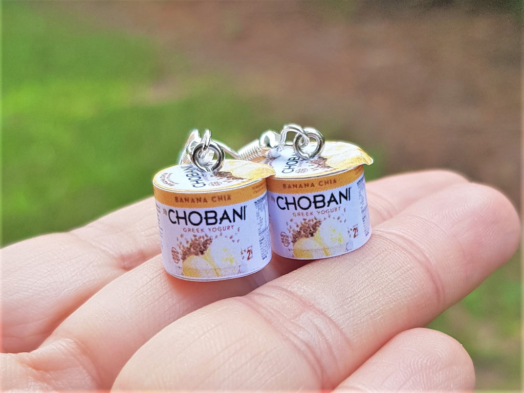 Chobani Yoghurt earrings