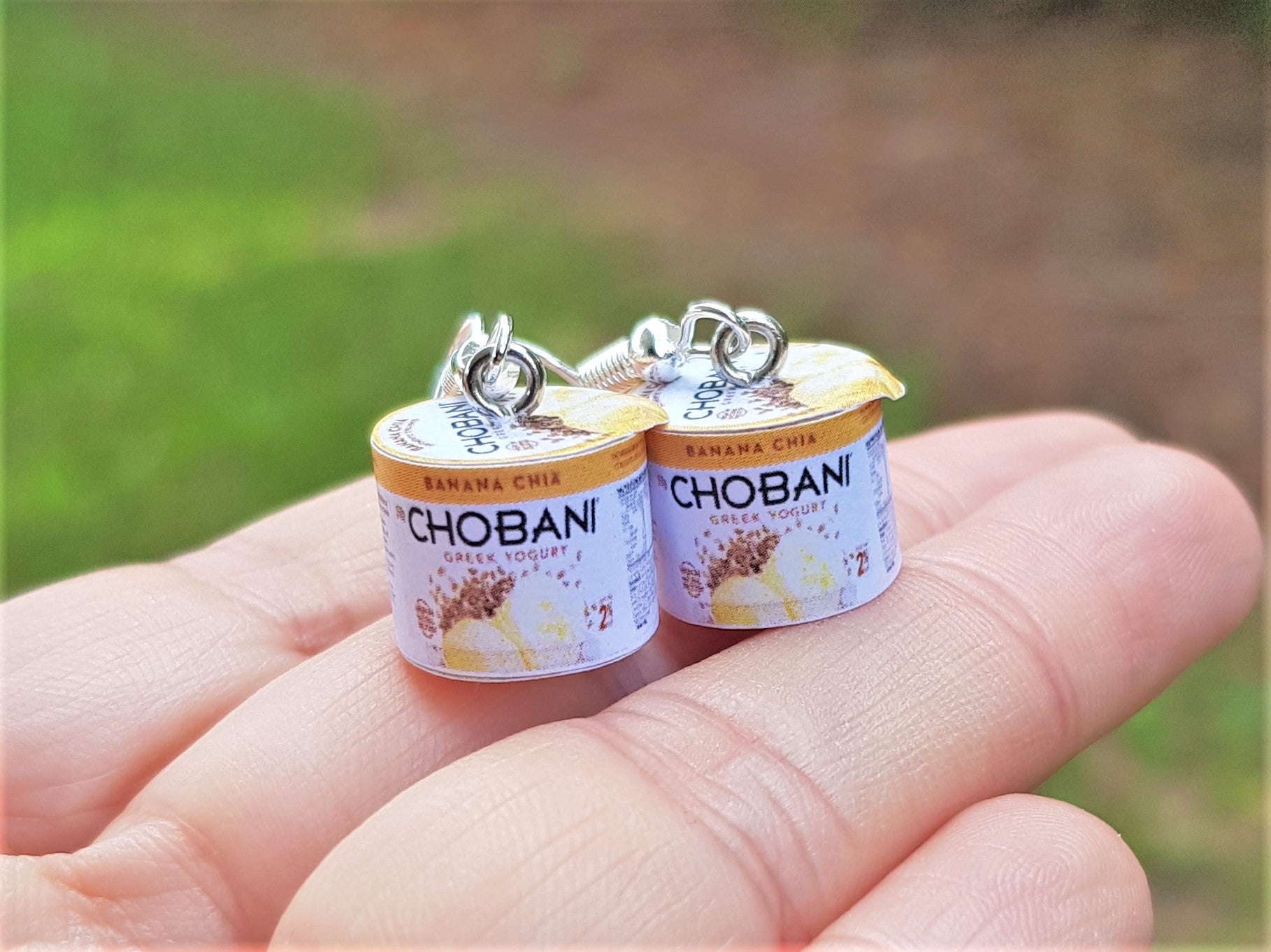Chobani Yoghurt earrings