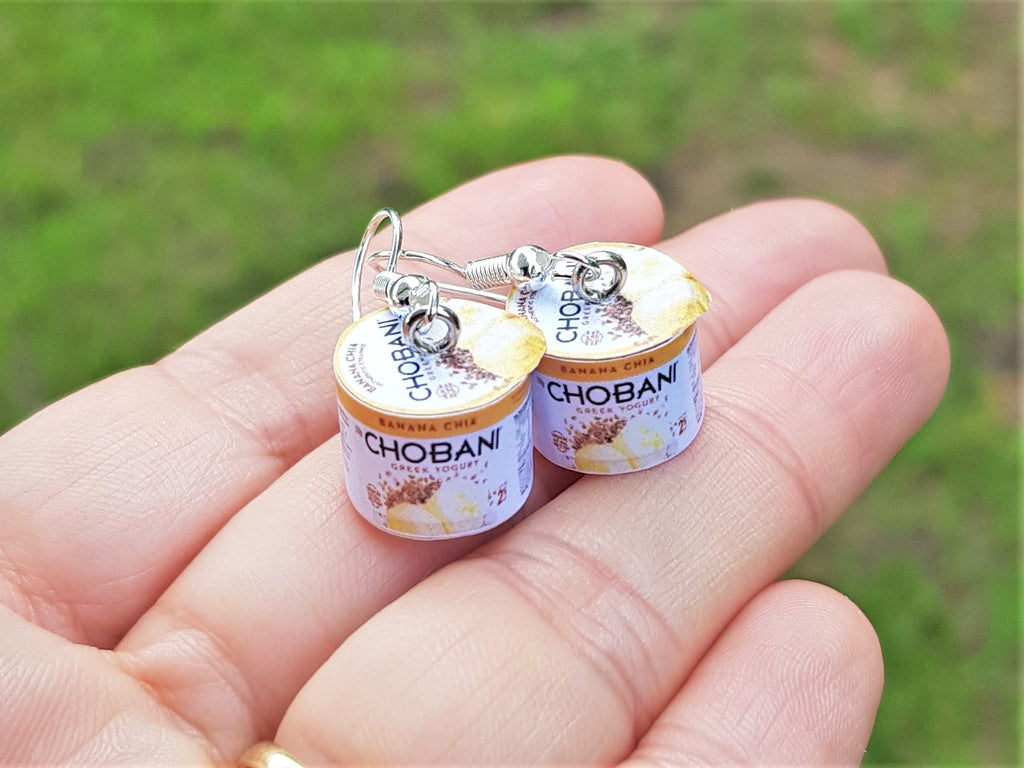 Chobani Yoghurt earrings