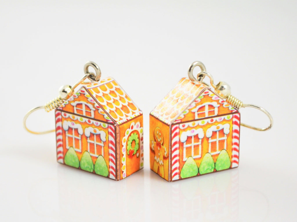 Gingerbread House earrings