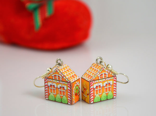 Gingerbread House earrings