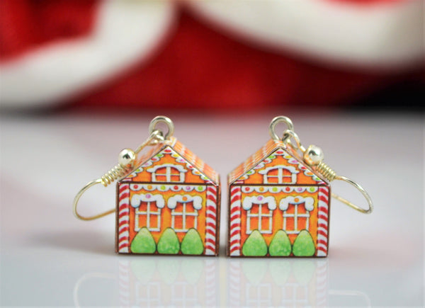 Gingerbread House earrings