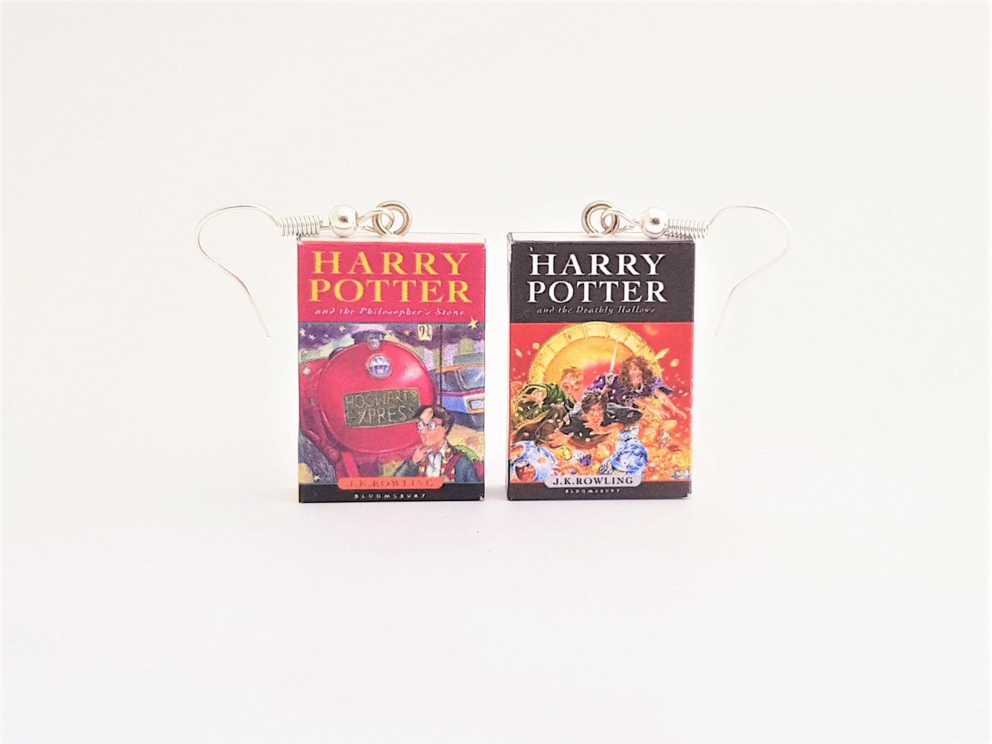 Harry Potter & the Deathly Hallows book earrings