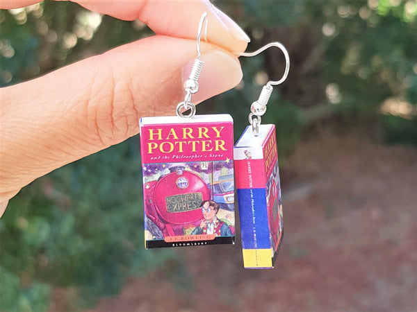 Harry Potter & the Philosopher's Stone book earrings