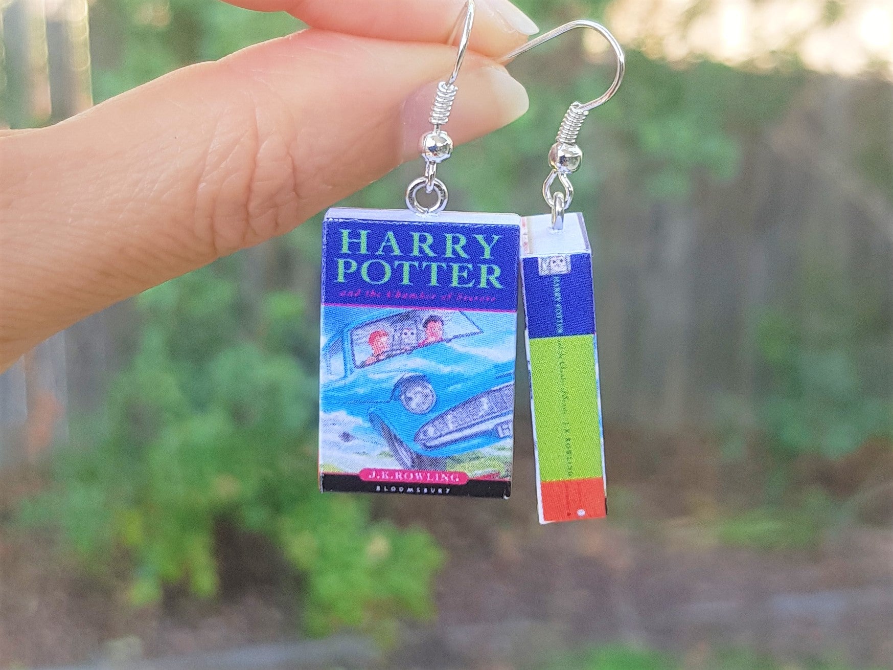 Harry Potter & the Chamber of Secrets book earrings