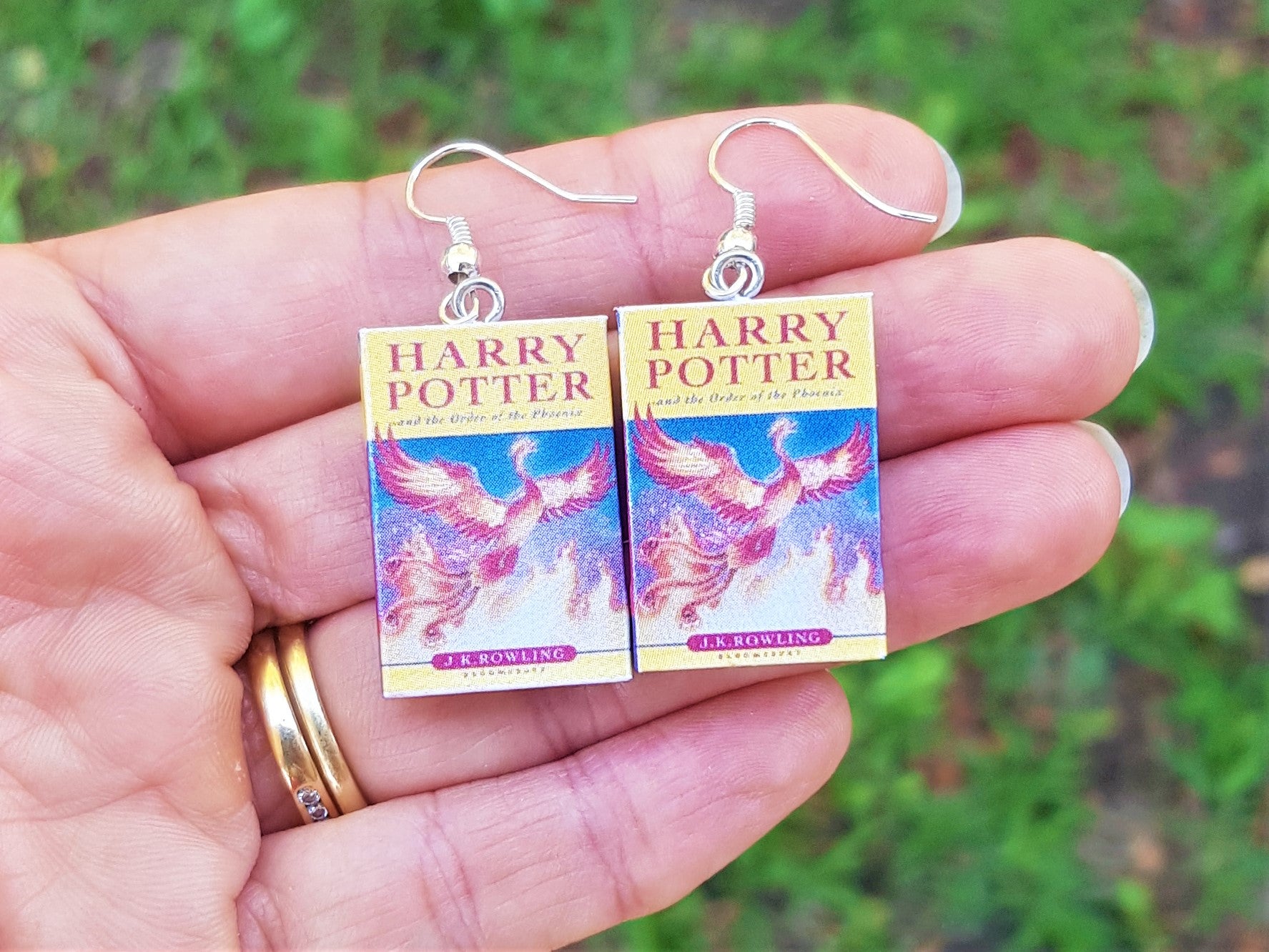 Harry Potter & the Order of the Phoenix book earrings