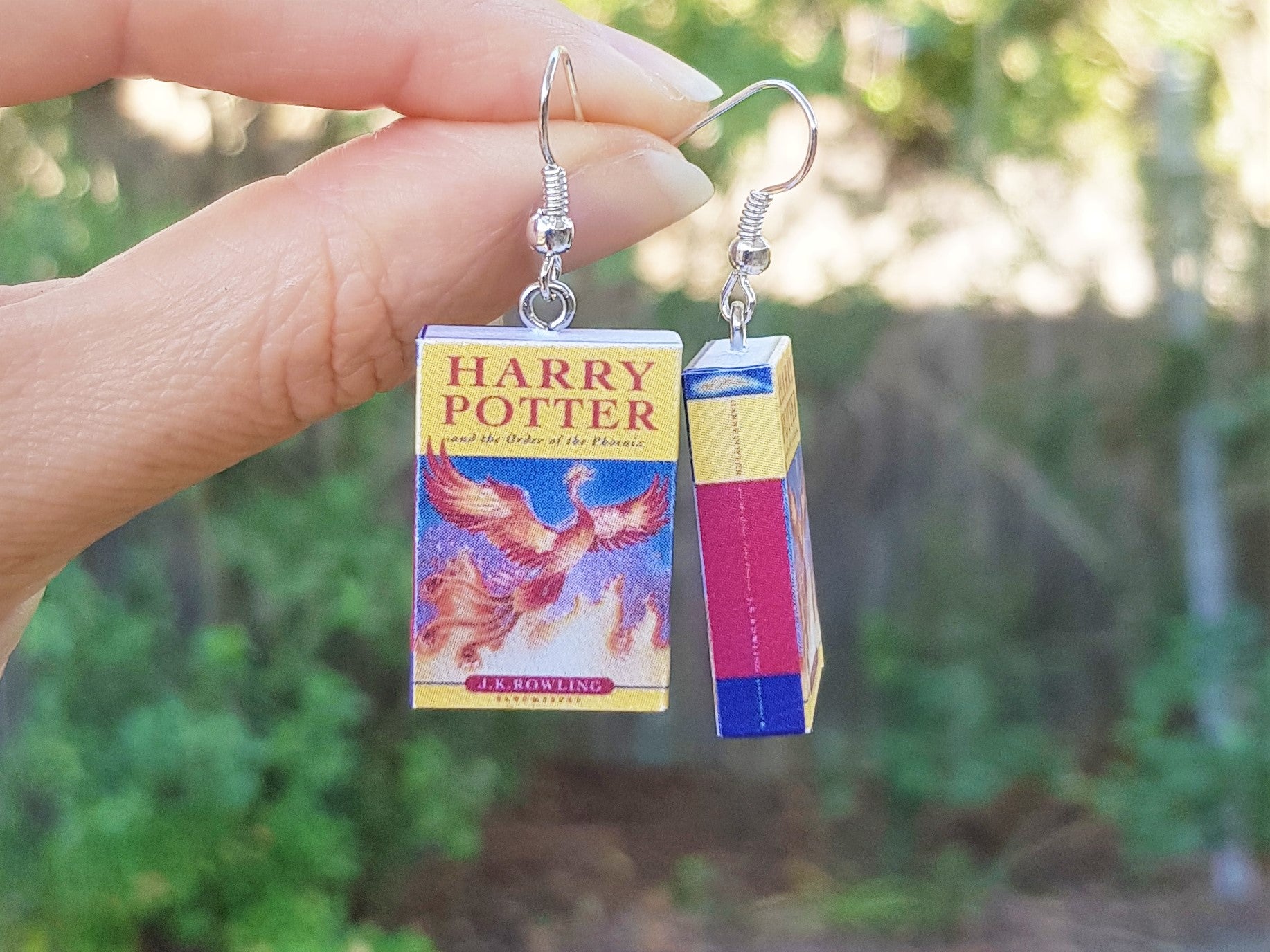 Harry Potter & the Order of the Phoenix book earrings