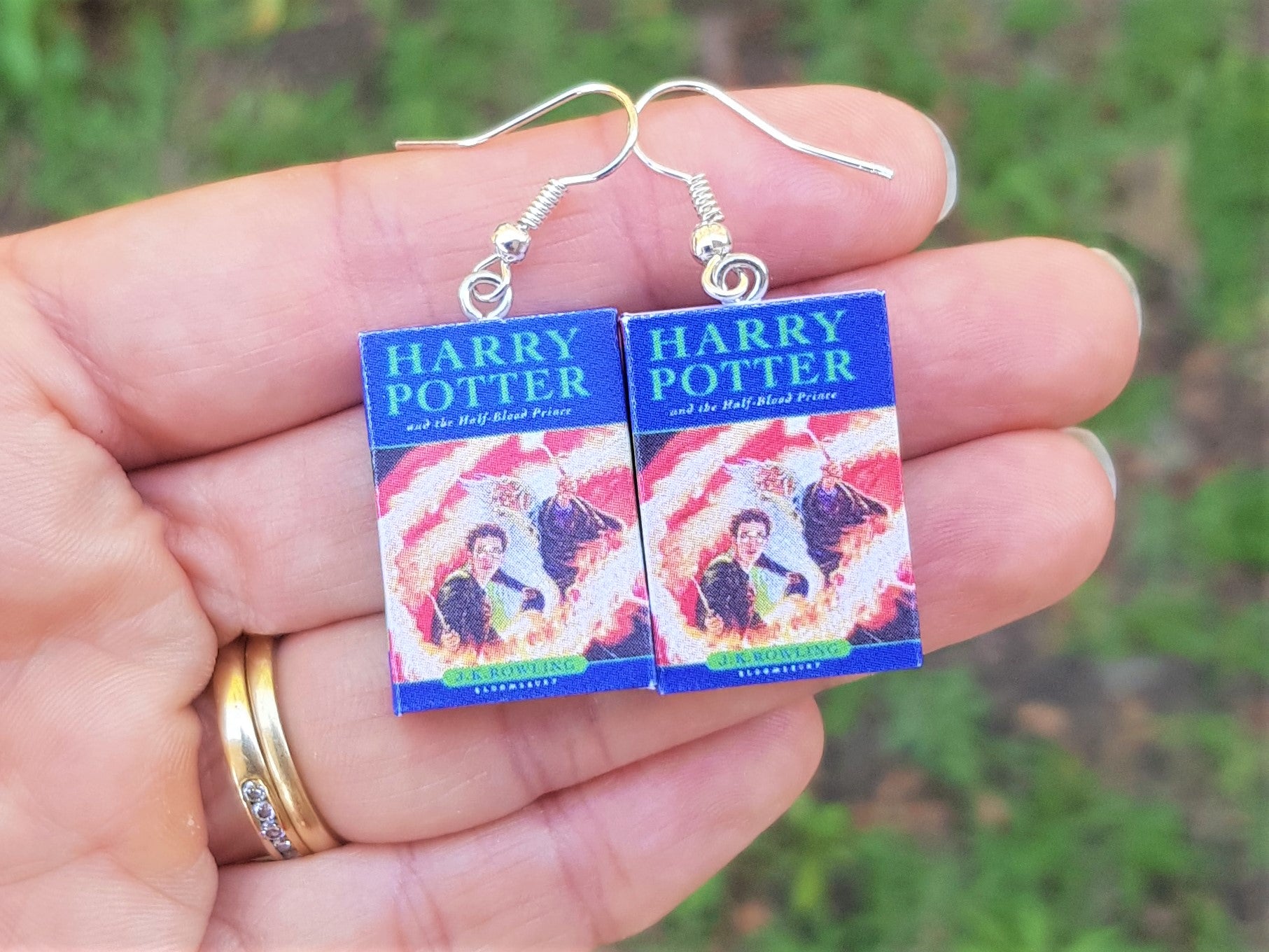 Harry Potter & the Half Blood Prince book earrings