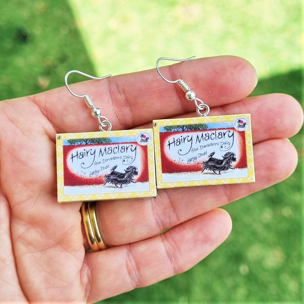 Hairy Maclary book earrings