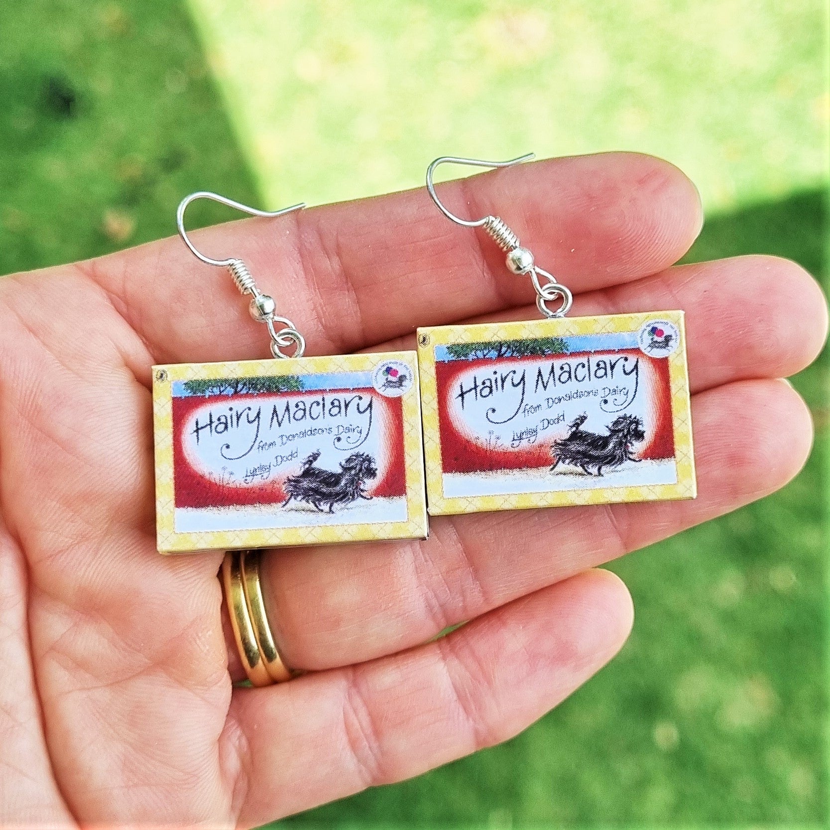 Hairy Maclary book earrings