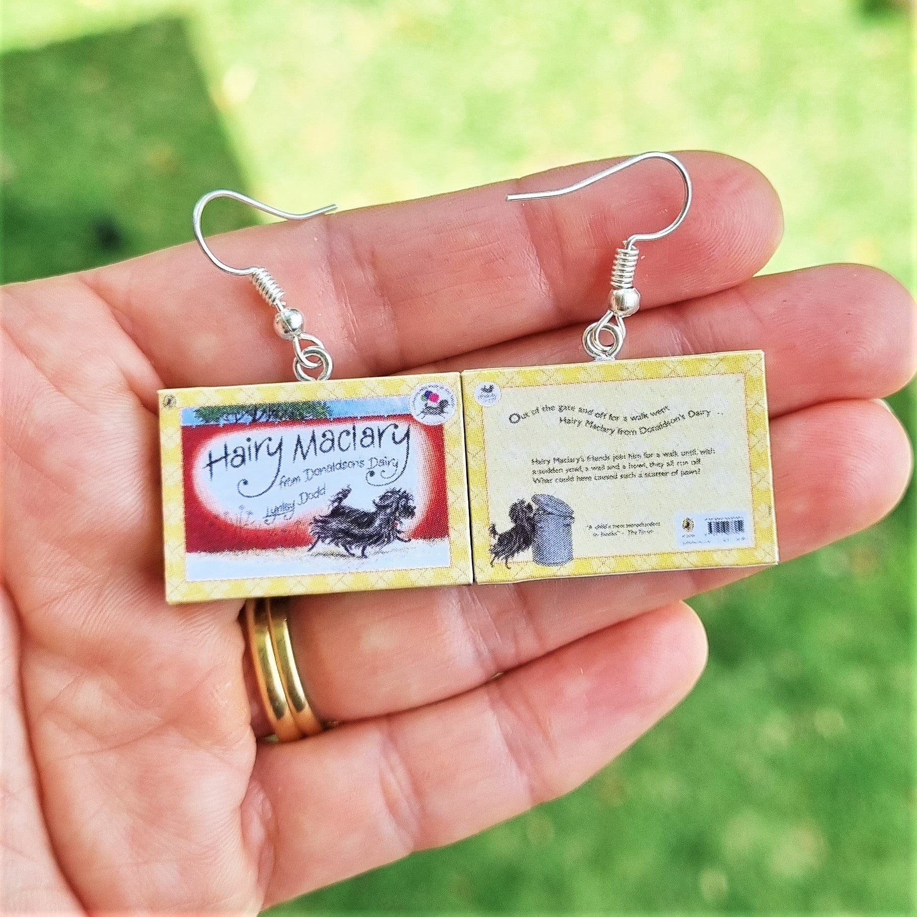 Hairy Maclary book earrings