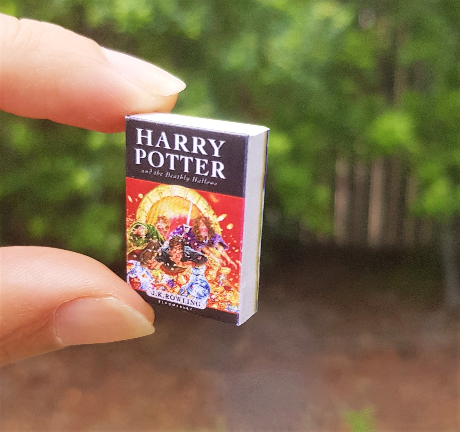 Harry Potter & the Deathly Hallows book earrings