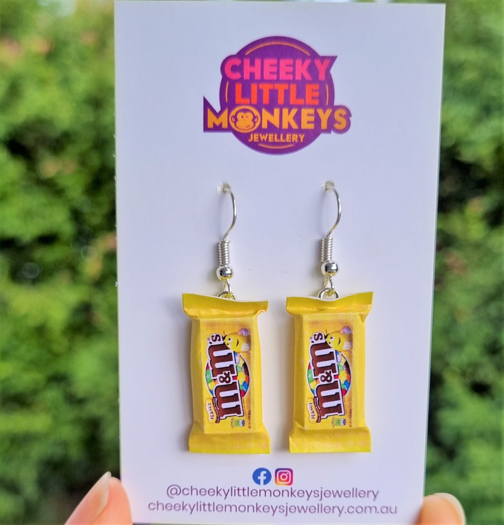 M&M's Peanut earrings