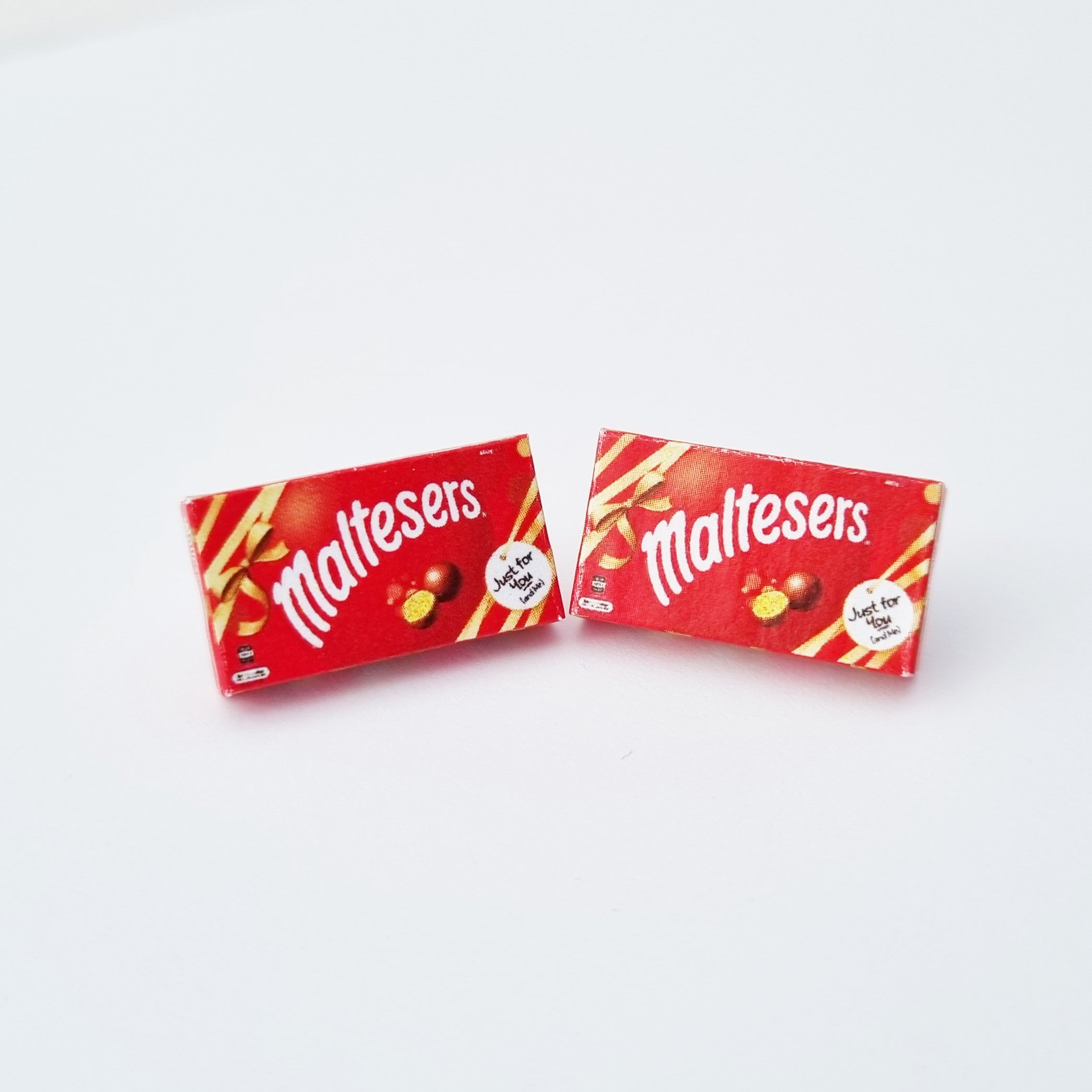 Maltesers box earrings