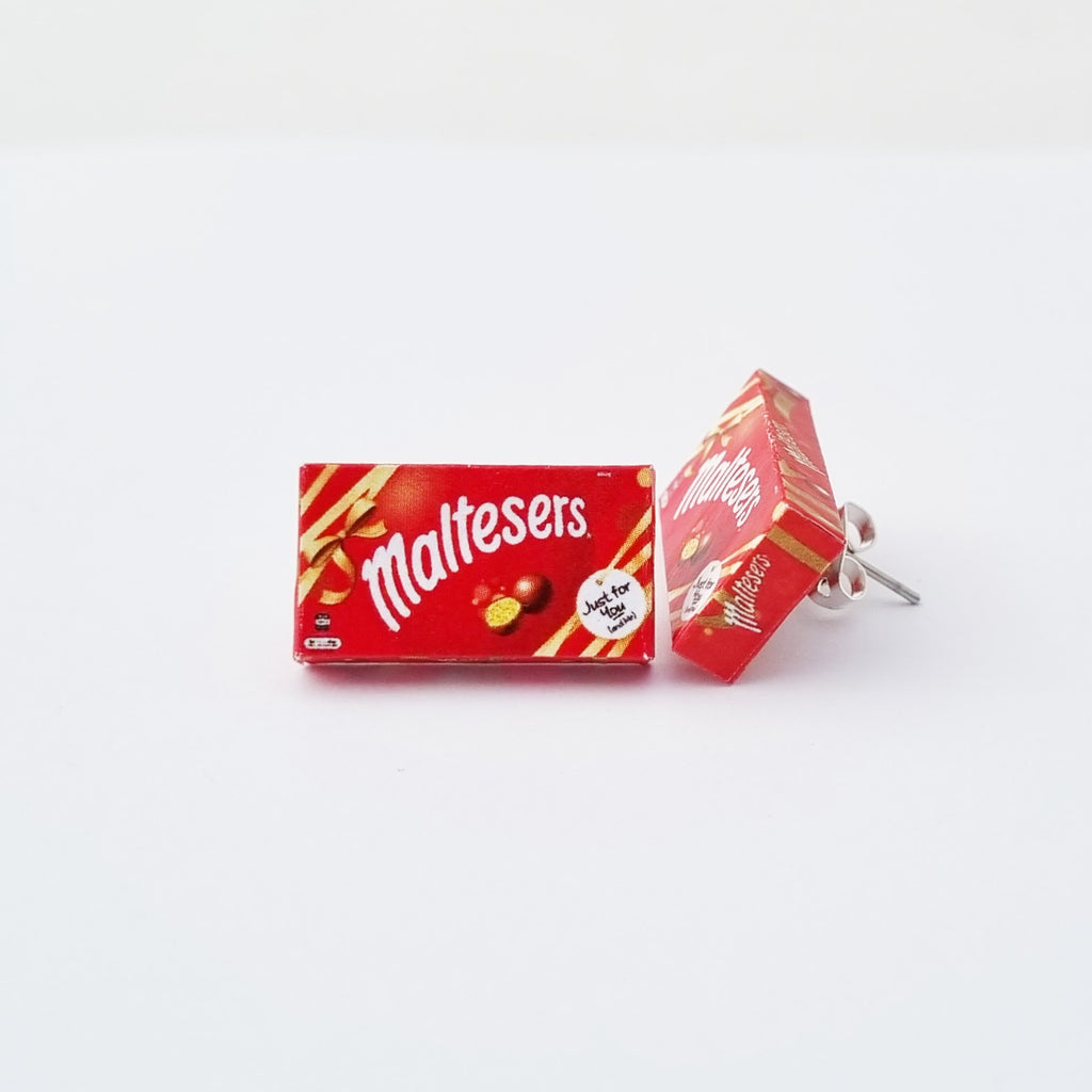 Maltesers box earrings
