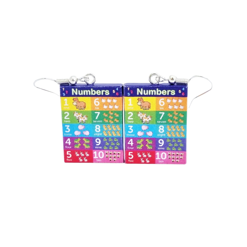 Numbers Chart earrings