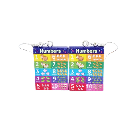 Numbers Chart earrings