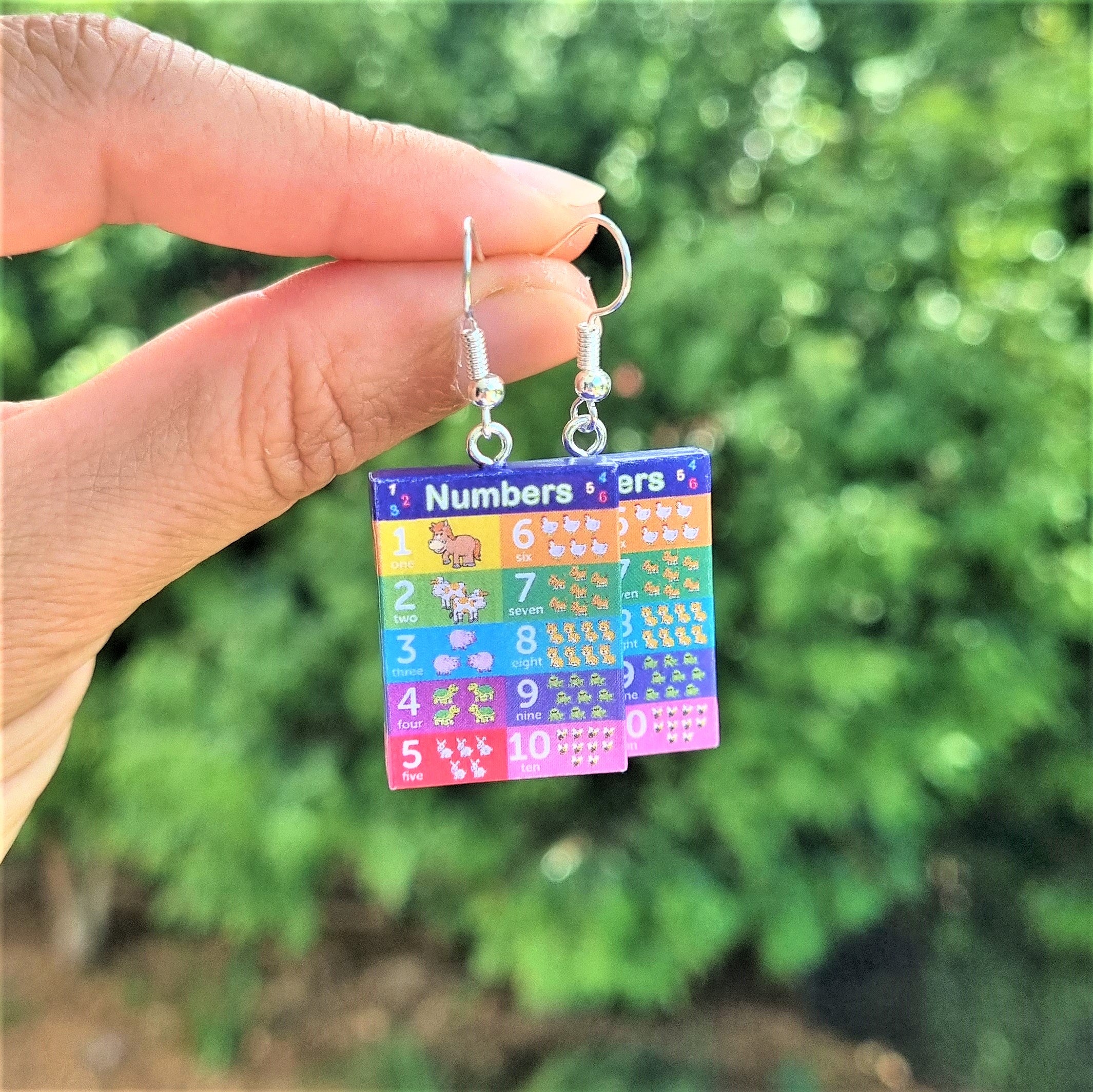 Numbers Chart earrings