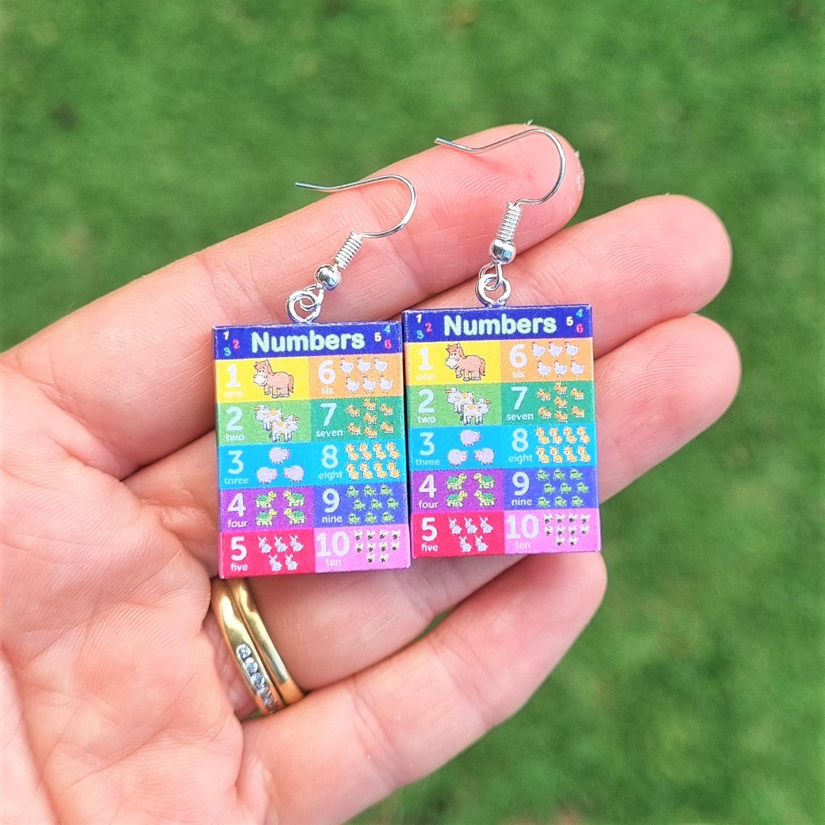 Numbers Chart earrings