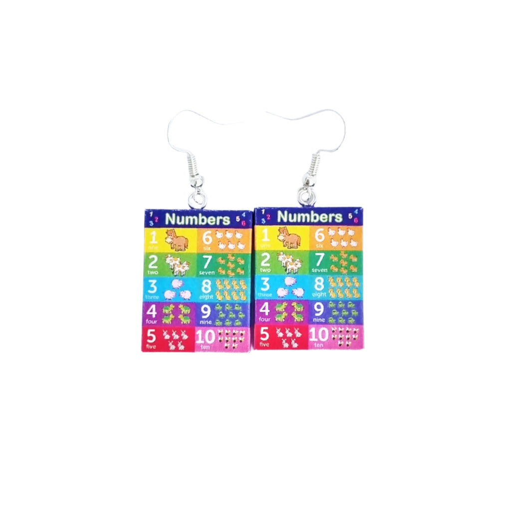 Numbers Chart earrings