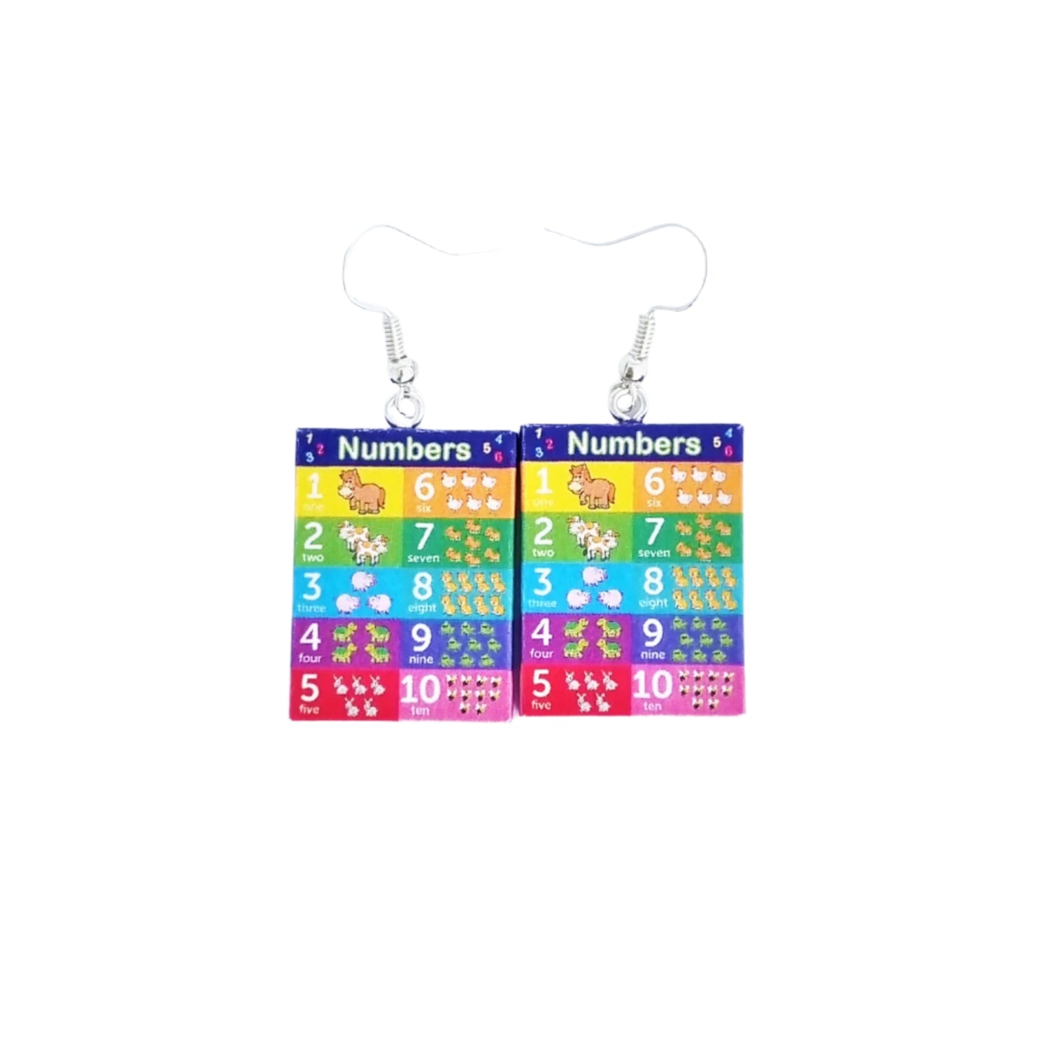 Numbers Chart earrings