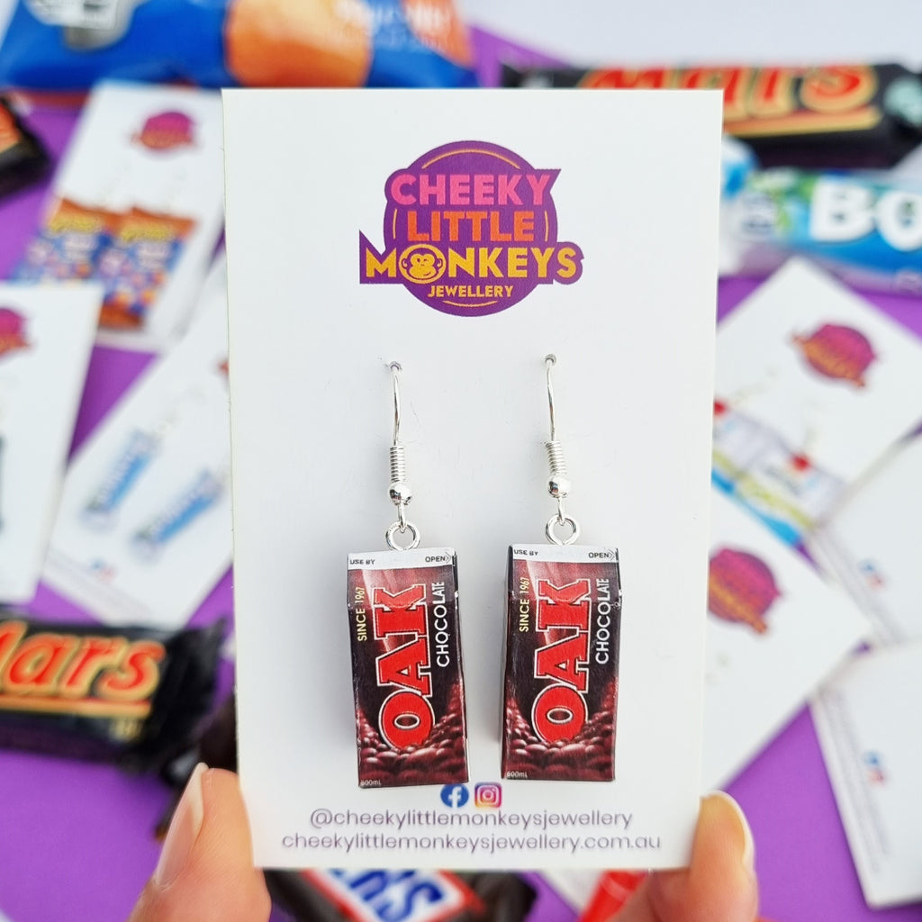 Oak Chocolate Milk earrings