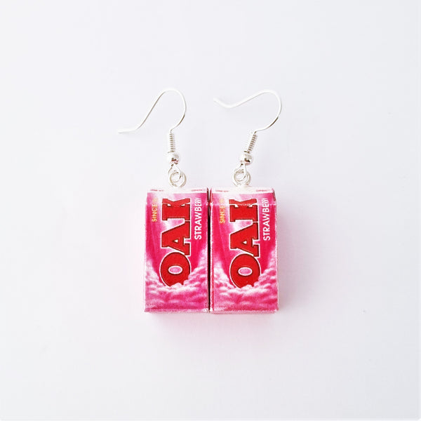 Oak Strawberry Milk earrings