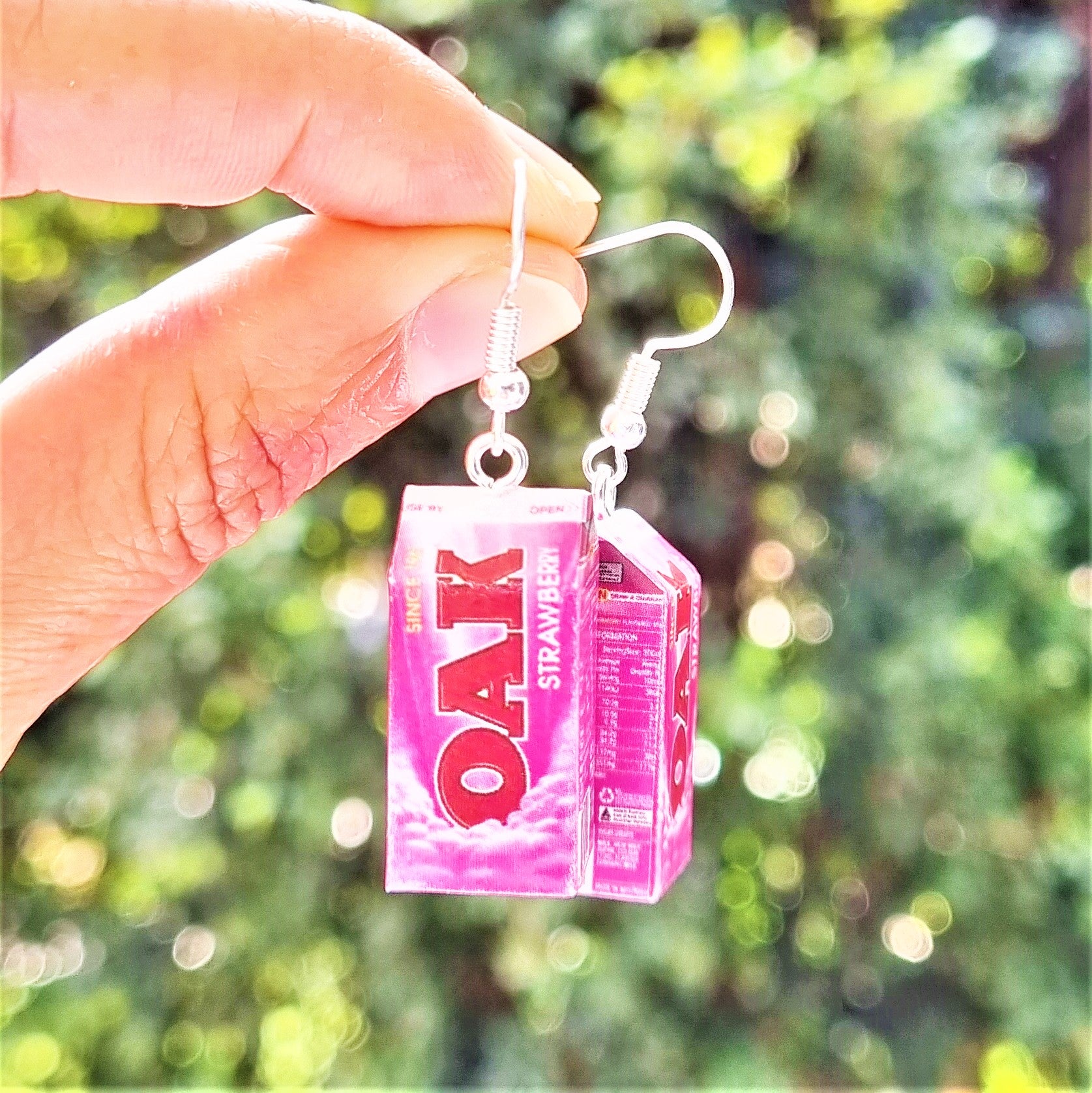 Oak Strawberry Milk earrings