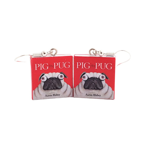 Pig the Pug book earrings