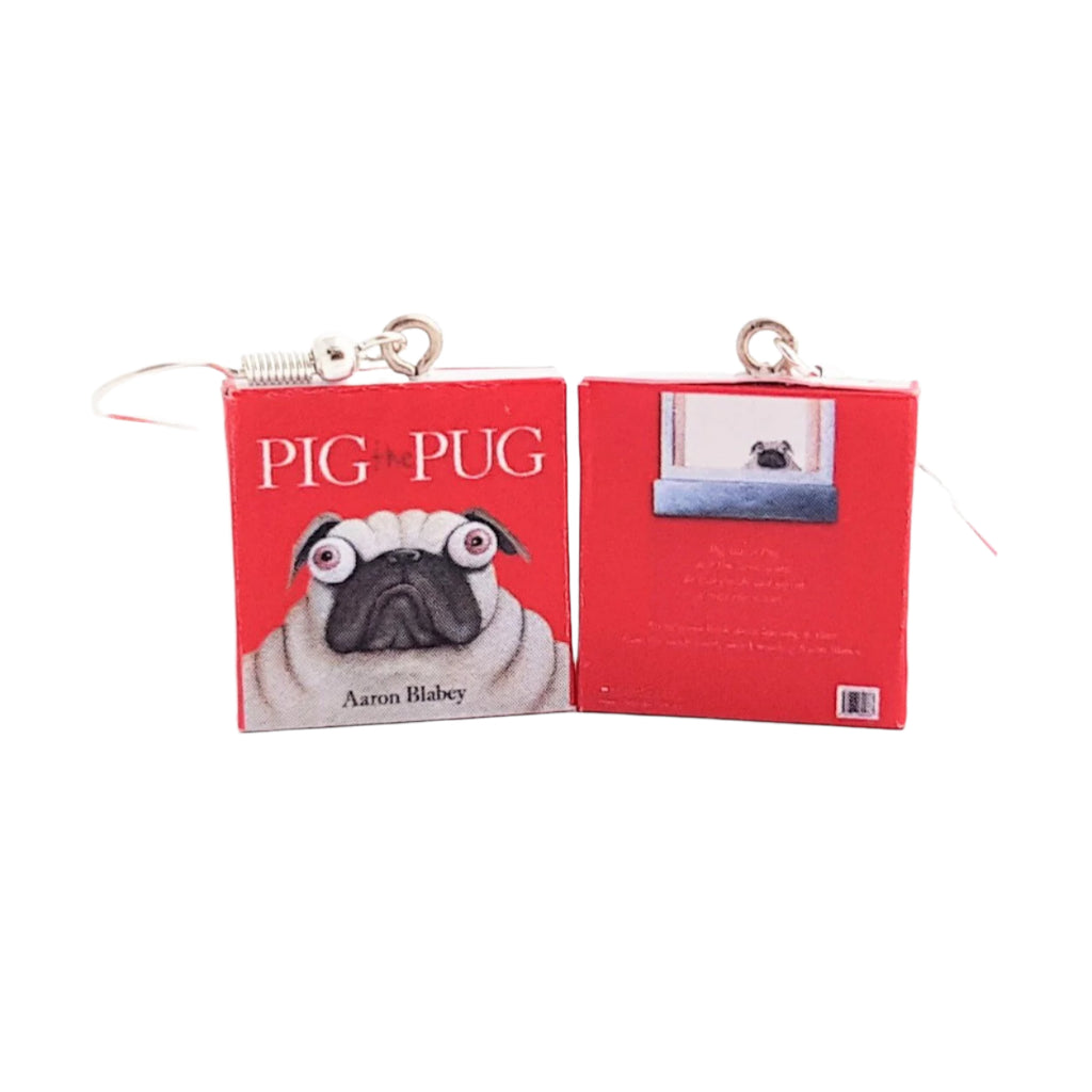 Pig the Pug book earrings