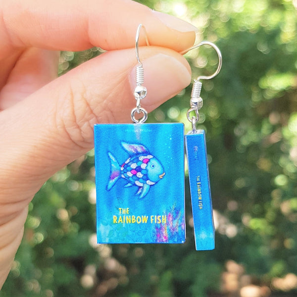 The Rainbow Fish book earrings