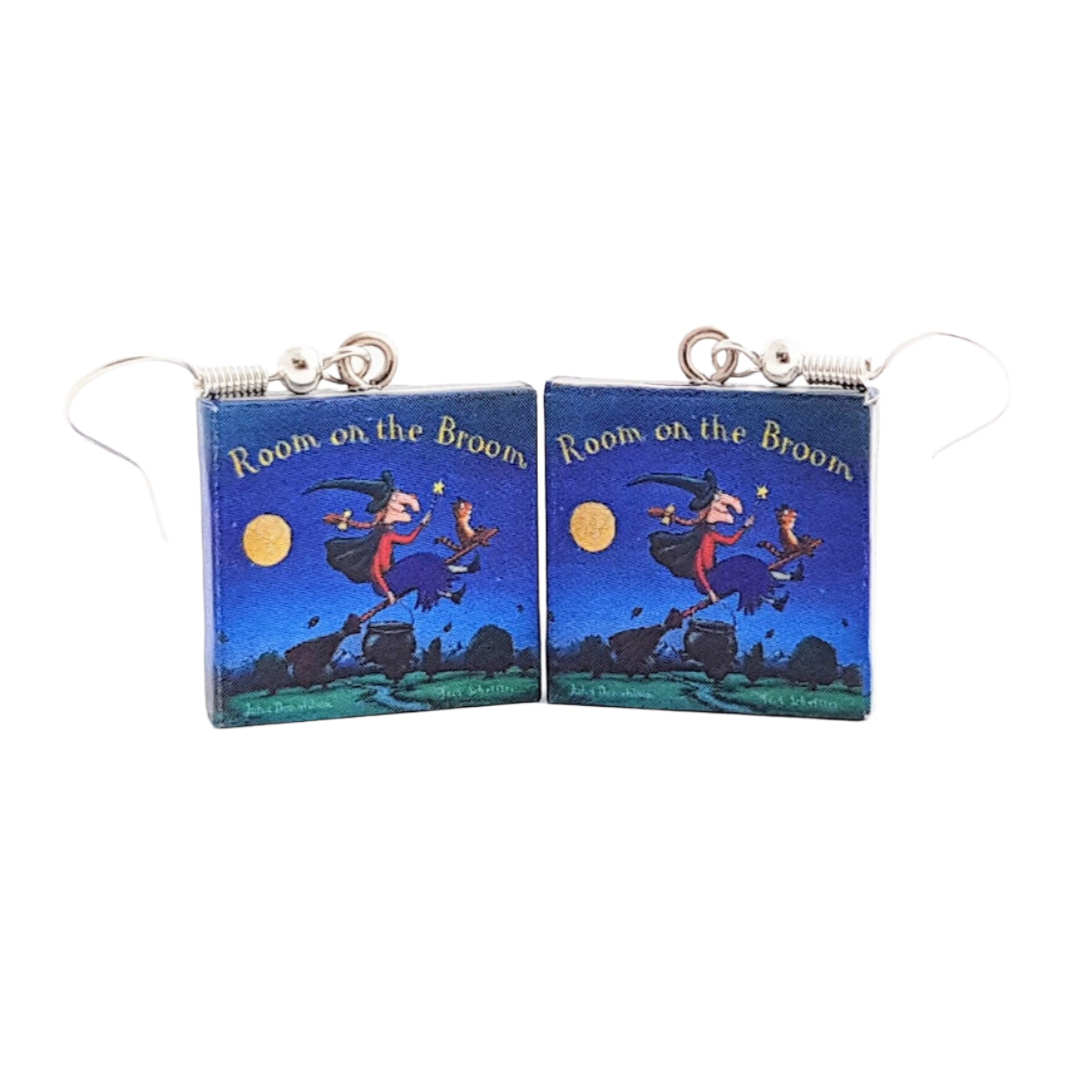 Room on the Broom book earrings