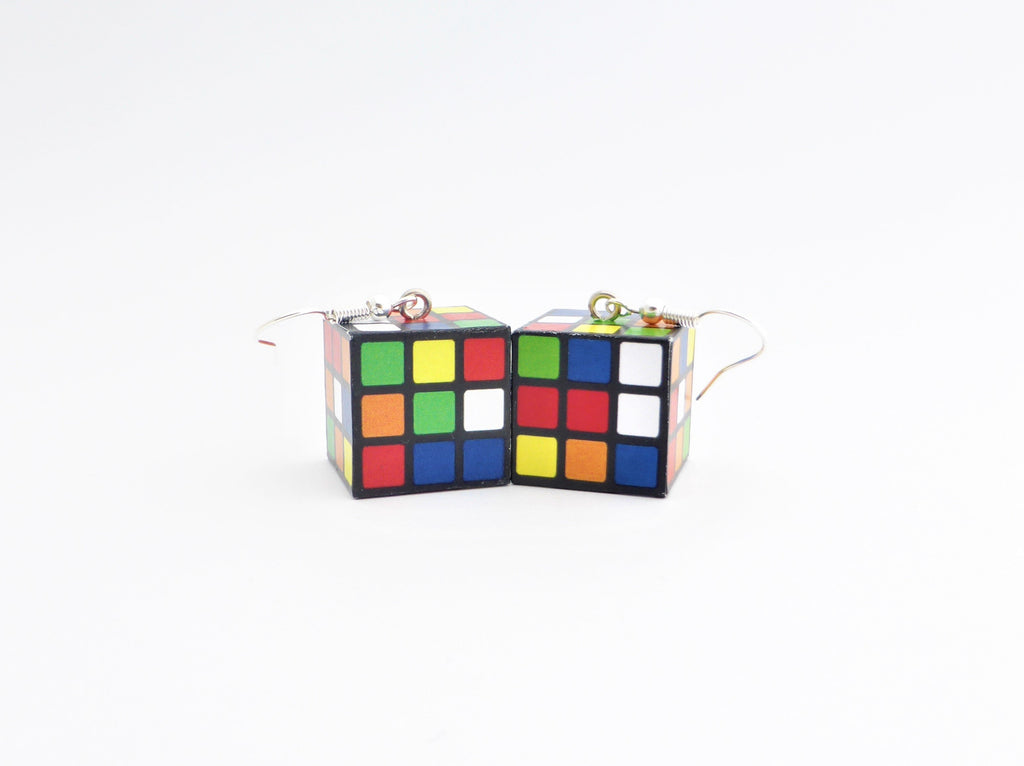 Rubiks Cube earrings