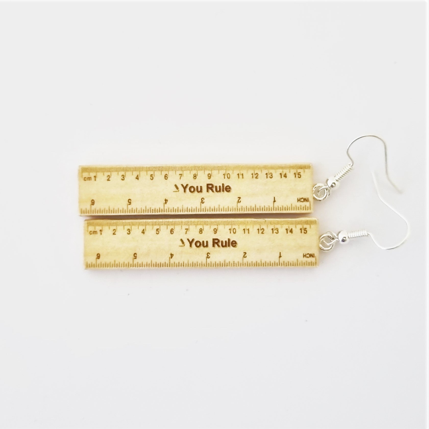 'You Rule' Ruler earrings